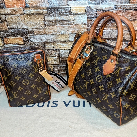 Louis Vuitton Monogram Bag Set - Speedy 25 with Bandoulière Strap & Mini Amazone - Picture 5 of 13